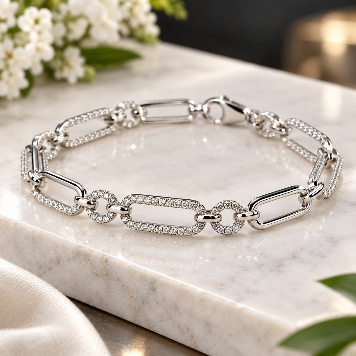 Exclusieve armband van gerhodineerd zilver