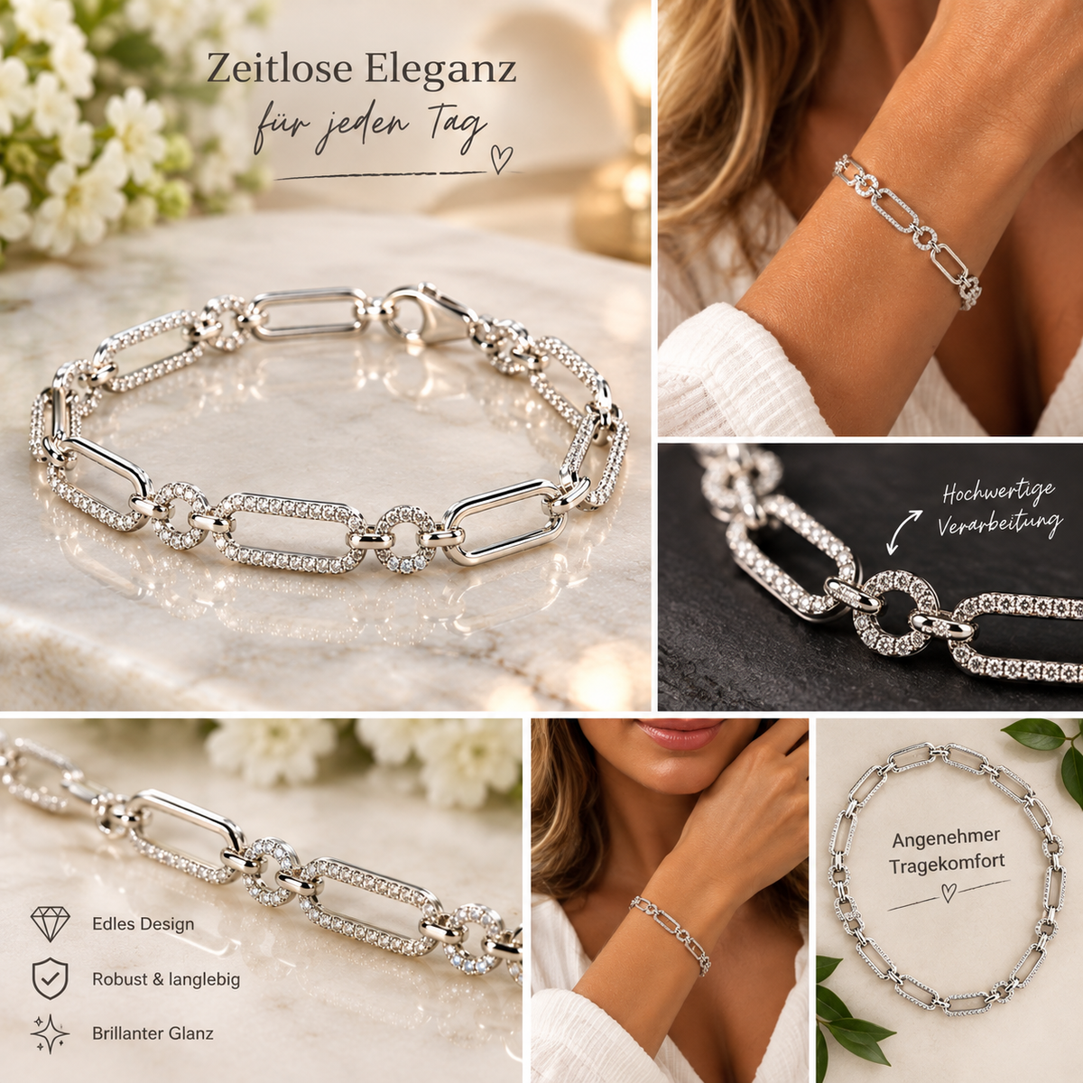 Exclusieve armband van gerhodineerd zilver