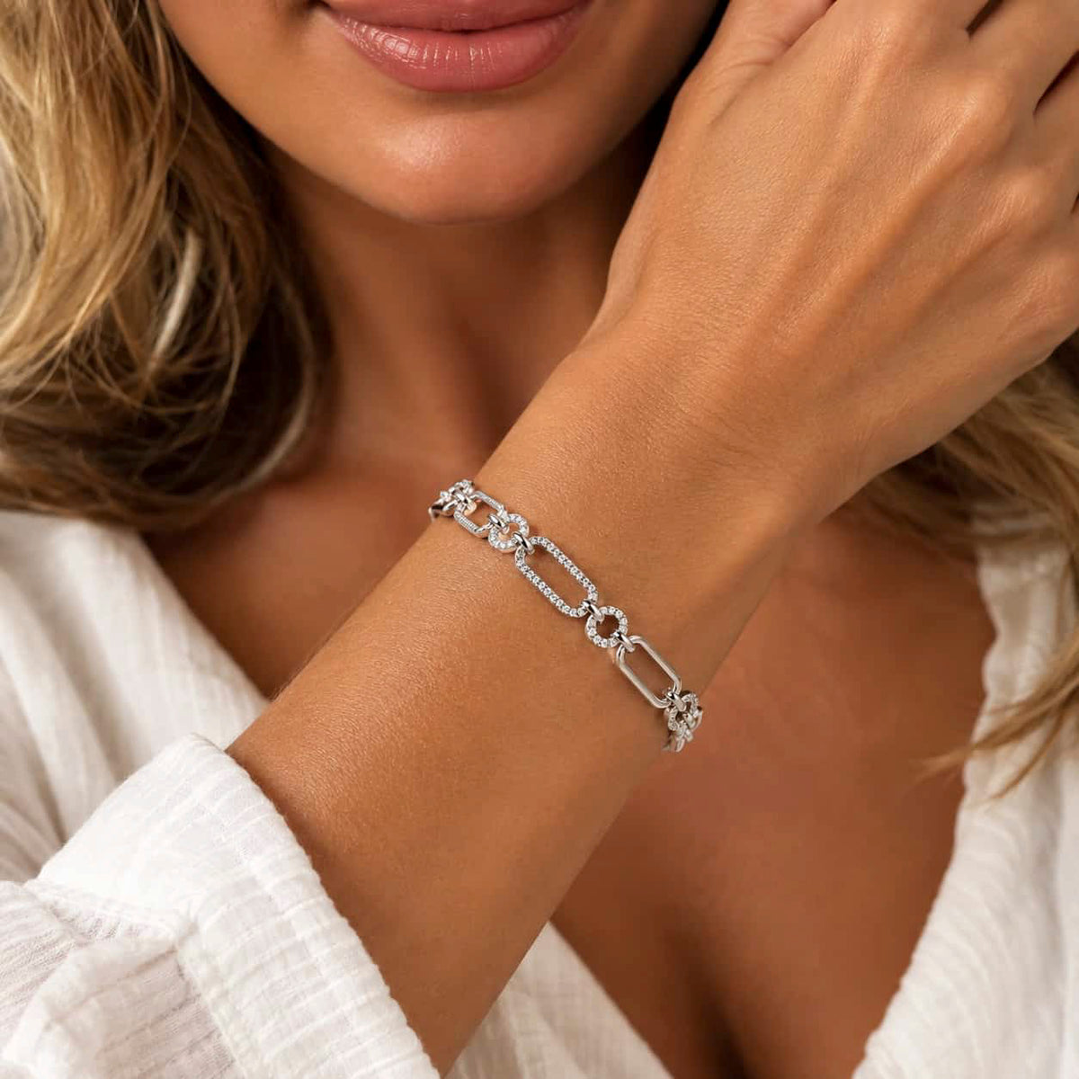 Exclusieve armband van gerhodineerd zilver